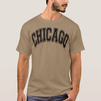 Camiseta Cinza de Texto do Estilo Varsity IL de Chicago Ill