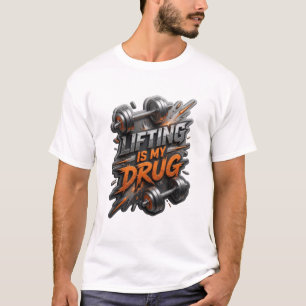 Camiseta Cinza Divertido CAMINHAR É MINHA DROGA Impressão