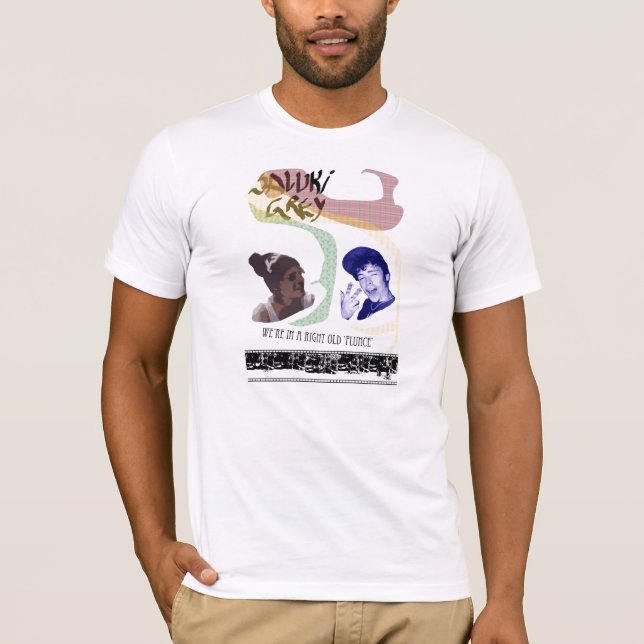 Camiseta Cinza e amigos de Saluki (Frente)