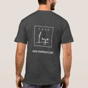 Camiseta Cinza Escuro Adicione seu nome de logotipo no site