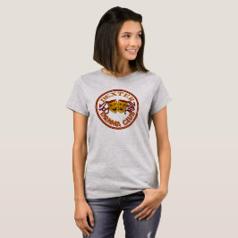 Camiseta Cinza fêmea do Tshirt básico do logotipo do drama