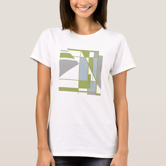 Camiseta Cinza geométrica inspirada pelo MCM Pequeno (Frente)