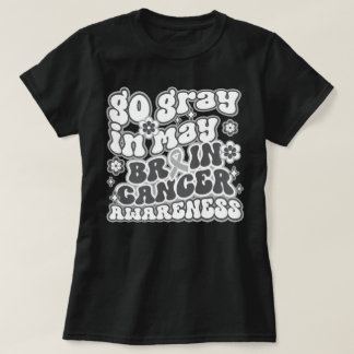 Camiseta Cinza Groovy Go Em Maio Sensibilização Para O Canc