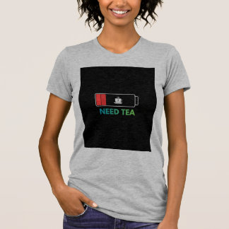 Camiseta cinza Heather com design de chá