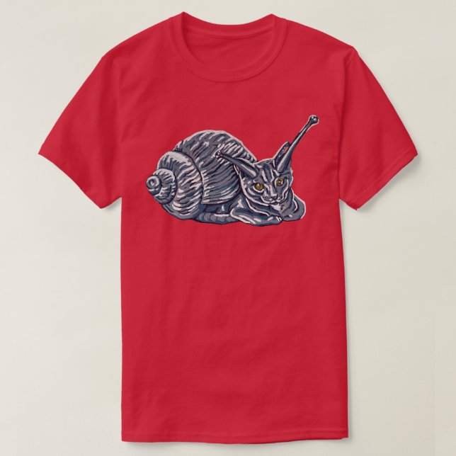 Camiseta Cinza Kitten Snail (Frente do Design)