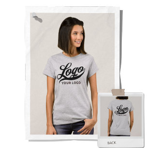 Camiseta Cinza leve Logotipo da empresa Troca de logotipo M