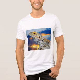 Camiseta Cinza Lizard no pôr do sol