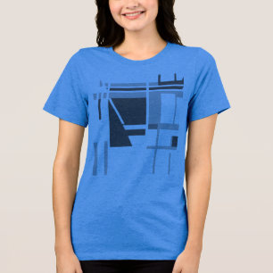 Camiseta Cinza Média de Carvão Estilo MCM Estilo Geométrico