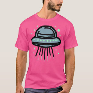 Camiseta Cinza Moderna Ufo - Design para Alienígenas