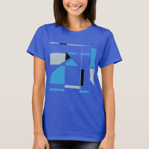 Camiseta Cinza Negra Design Geométrica Contemporânea