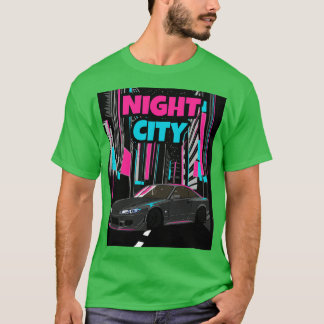 Camiseta Cinza Nissan Silvia S15 Night City