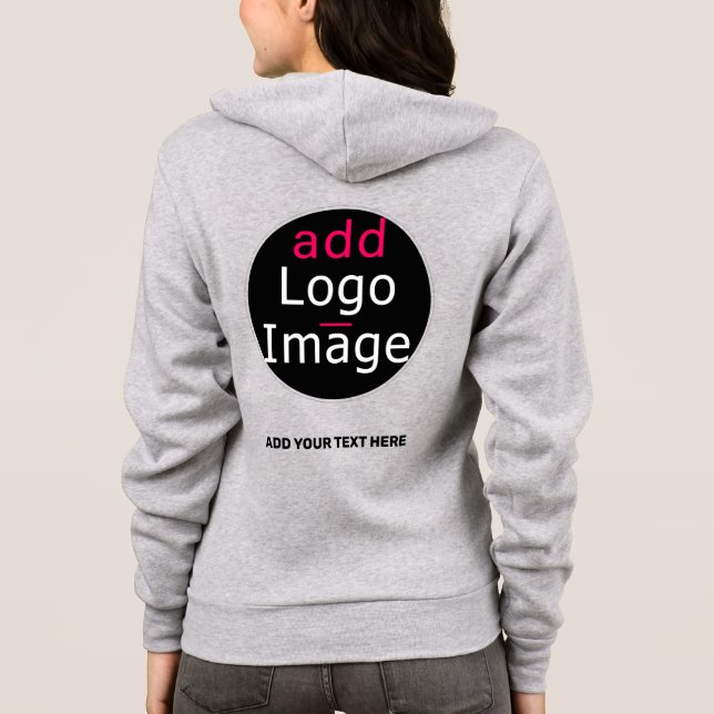 Camiseta Cinza Pálida de Branding Personalizada de Chic Pro (Verso)