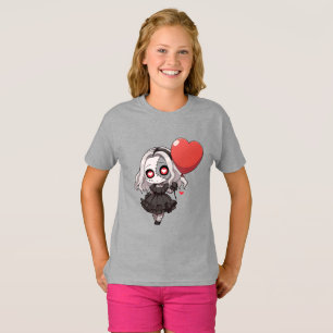 Camiseta Cinza para Crianças com Ilustração Adoráv