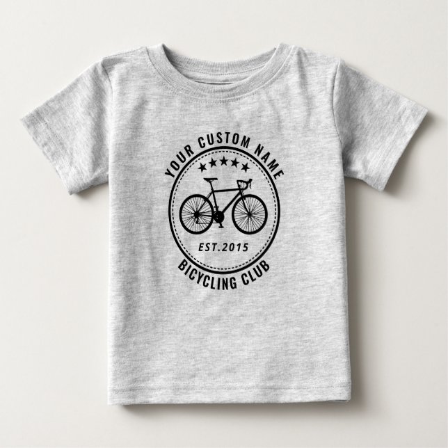 Camiseta Cinza Personalizada do seu Clube de Bike ou do Nom (Frente)