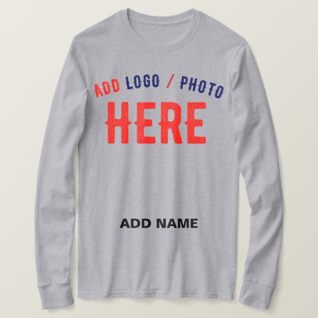 CAMISETA CINZA PERSONALIZÁVEL MODERNA COM MARCA VERIFICADA (Frente do Design)