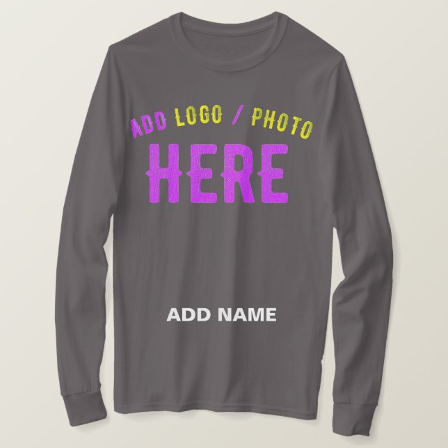 CAMISETA CINZA PERSONALIZÁVEL MODERNA COM MARCA VERIFICADA (Frente do Design)