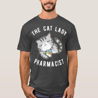 Camiseta Cinza por Cat Farmacêutico Gatinho Dragista Teto