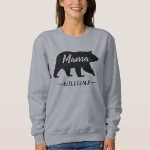 Camiseta Cinza Rústica De Urso Negro Nome Do Monograma