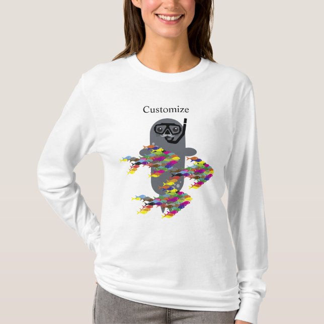 Camiseta Cinza Seal Thunder_Cove  (Frente)