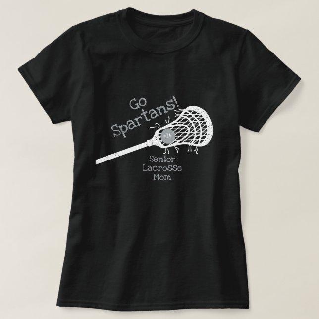 Camiseta Cinza Silver Go Team Lacrosse Mãe (Frente do Design)