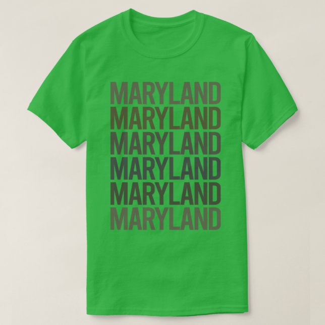 Camiseta Cinza Text Art Maryland (Frente do Design)