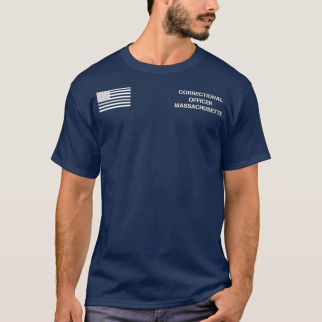Camiseta Cinza Thin do Agente Correto de Massachusetts (Frente)