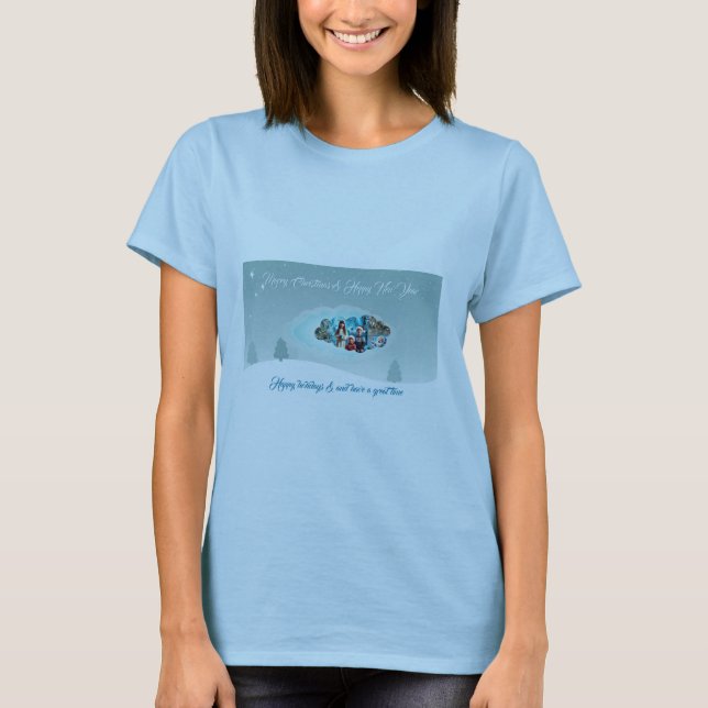 Camiseta Cinza Verde de Natal (Frente)