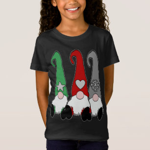 Camiseta Cinza Vermelha Nórdica Gnomo Que Natal Tomte Sueco