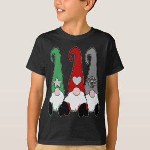 Camiseta Cinza Vermelha Nórdica Gnomo Que Natal Tomte Sueco