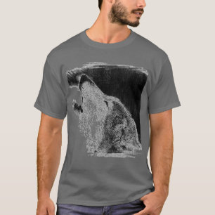 Camiseta Cinza Wolf Sketch