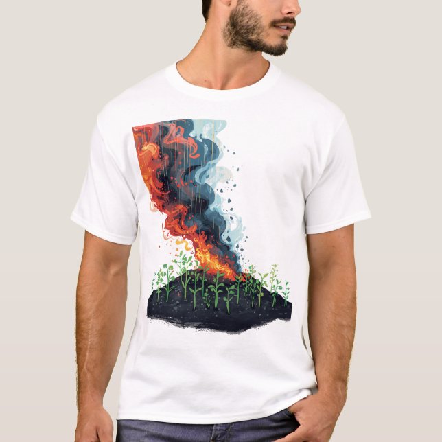 Camiseta Cinzas Alimentando o Jardim (Frente)