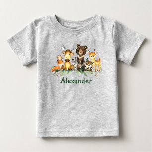 Camiseta Cinzas De Animais Da Floresta Da Floresta Da Água