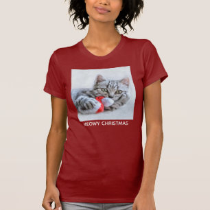 Camiseta Cinzas de Natal meudas de gato
