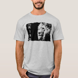 Camiseta Cinzas Modernos de Pop Art Lion