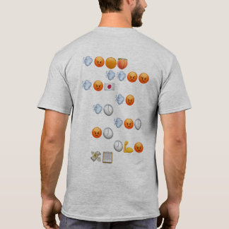 Camiseta Cinzas, palavras Emoji rápidas e furiosas, "T-Shir