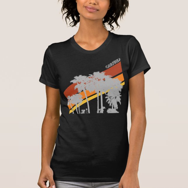Camiseta Cinzas Silouhettes da palma de AZ (Frente)