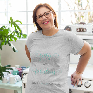 Camiseta Cinzas Teal e Dark 50 e Fabuloso Aniversário