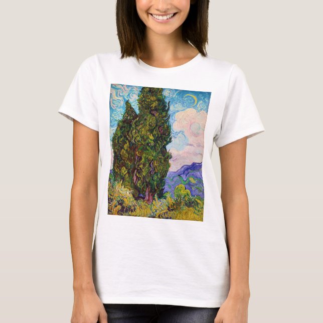Camiseta Ciprestes, Van Gogh (Frente)