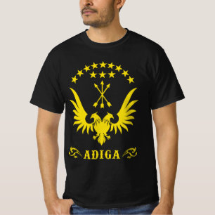 Camiseta Circassiano, bandeira de adiga, Adygea, Bandeira C