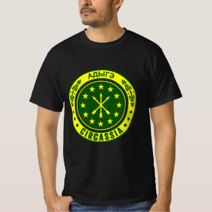 Camiseta Circassiano, bandeira de adiga, Adygea, Bandeira C