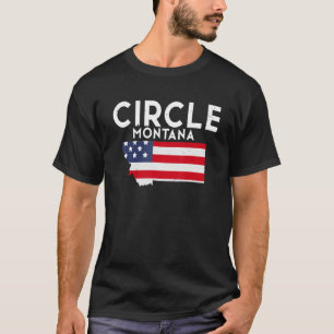 Camiseta Circle Montana EUA State America Viagem Montanan