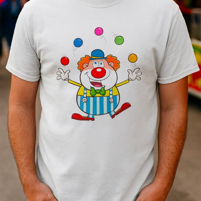 Camiseta Circo Divertido Palhaço De Malabarismo (Criador carregado)