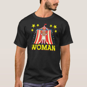 Camiseta Circo e Palhaço Forte de Impressão Digital da Mulh