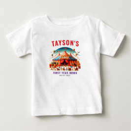 Camiseta Circo Moderno e Fofo Carnaval Aniversário de 1 ano