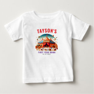 Camiseta Circo Moderno e Fofo Carnaval Aniversário de 1 ano
