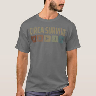 Camiseta Circos Vintage Sobrevivem Rock de Cassete Retrô 20