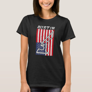 Camiseta Circuito de Corrida de Fórmula de Austin Texas Car