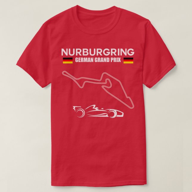 Camiseta Circuito de Fórmula para Circuitos de Nurburgragem (Frente do Design)