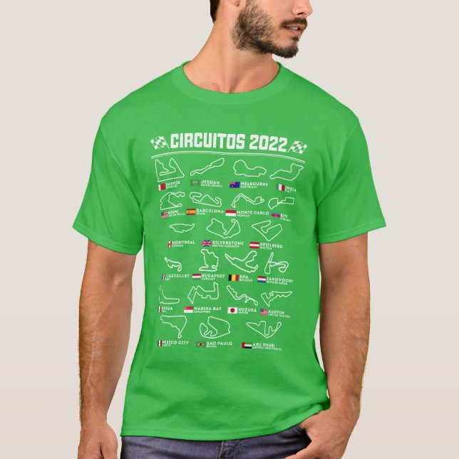 Camiseta Circuits Formula One Cars Spanish gift (Frente)