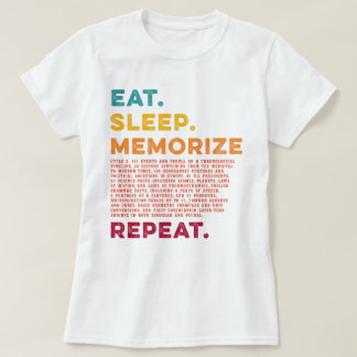 Camiseta Círculo 2 Homeschool Comer Sono Memorizar Repetir